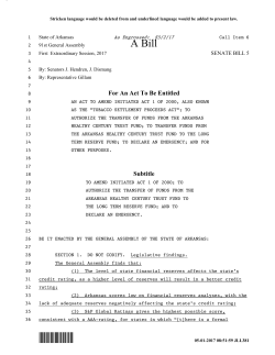 SB5 - Arkansas General Assembly
