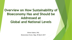 Global drivers and constraints conducive to bio