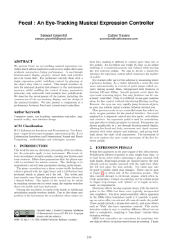 Focal : An Eye-Tracking Musical Expression Controller