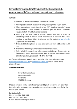 General information for attendants of the Europonyclub