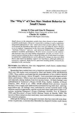 "Why`s" of Class Size