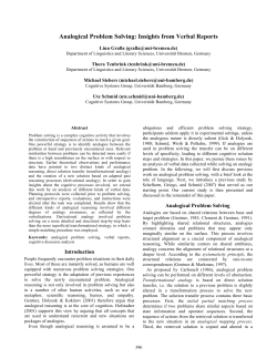 Analogical Problem Solving: Insights from Verbal Reports