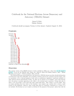 Codebook for the National Elections Across Democracy and Autocracy