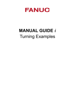 MANUAL GUIDE i Turning Examples
