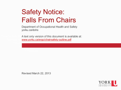 Safety Notice: Falls From Chairs