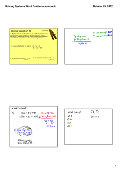 Solving Systems Word Problems.notebook