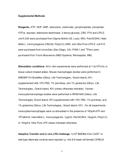 1 Supplemental Methods Reagents. ATP, ADP, AMP, adenosine