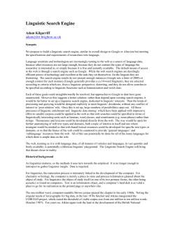 Linguistic Search Engine