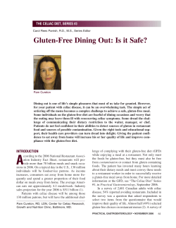 Gluten-Free Dining Out: Is it Safe?