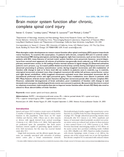 Brain motor system function after chronic