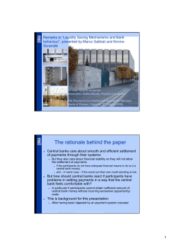 The rationale behind the paper