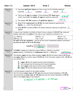 Key I - UMass Chemistry