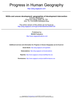 Progress in Human Geography - University of Colorado Boulder