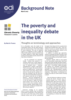 ODI Background Notes - Overseas Development Institute