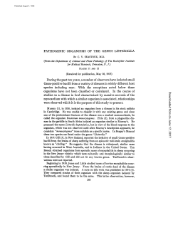 PATHOGENIC ORGANISMS OF THE GENUS LISTERELLA