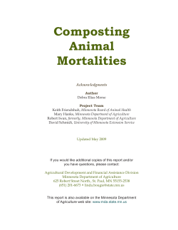 Composting Animal Mortalities - the Minnesota Department of