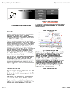 Oil Price History and Analysis