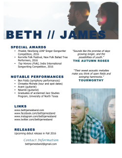 Beth James Press Kit