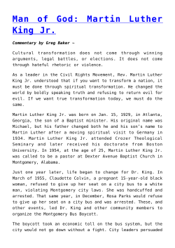 Man of God: Martin Luther King Jr.