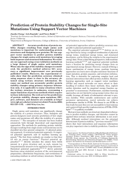 Prediction of protein stability changes for single