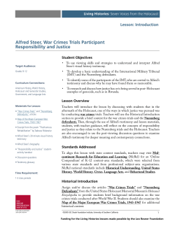 Alfred Steer Lesson - USC Shoah Foundation