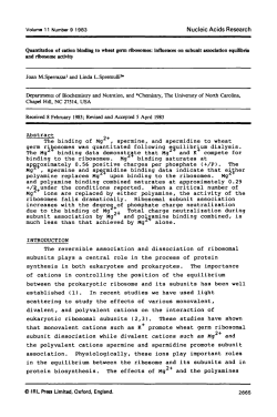 Abstract , The binding of Mg , spermine, and