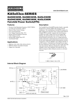 KA5x03xx-SERIES Fairchild Power Switch (FPS)