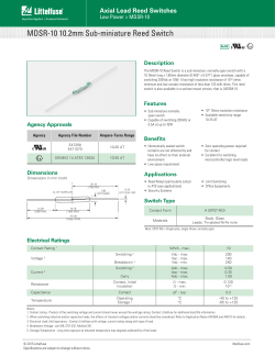 MDSR-10 10.2mm Sub-miniature Reed Switch