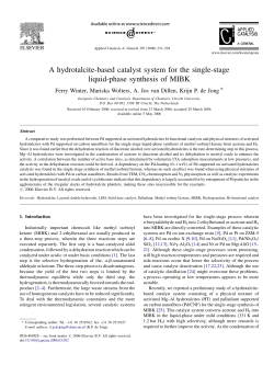A hydrotalcite-based catalyst system for the single