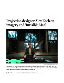 Projection designer Alex Koch on imagery and