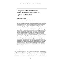 Changes of Education Policies within the European Union in the
