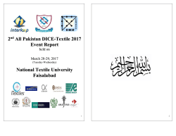 DICE Textile Event Report - National Textile University