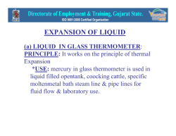 EXPANSION OF LIQUID - ITI Pardi Home Page