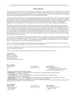 Buys, Boyce - Genealogical Society of Bergen County