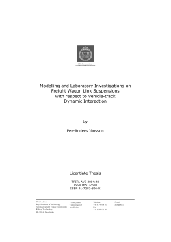Modelling and Laboratory Investigations on Freight Wagon