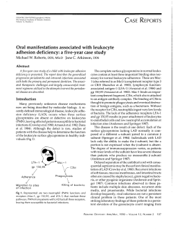 CASE REPORTS Oral manifestations associated with leukocyte