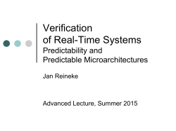 Predictability and Predictable Microarchitectures - Real