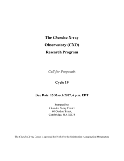 CfP - Chandra X