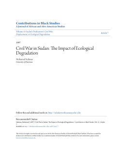 Civil War in Sudan: The Impact of Ecological Degradation