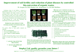 Improvement of soil fertility and reduction of plant diseases by