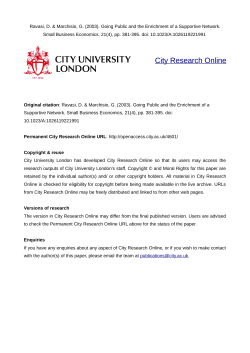 THE STRATEGIC SIDE OF GOING PUBLIC: A STUDY OF ITALIAN