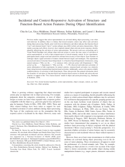 and Function-Based Action Features During Object