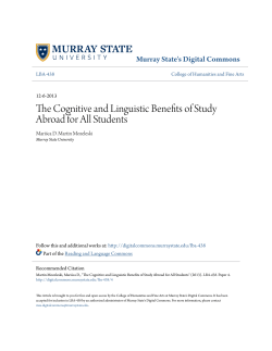 The Cognitive and Linguistic Benefits of Study Abroad for All Students