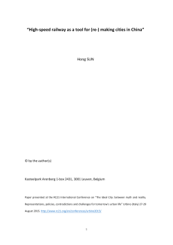 High speed railway station as a tool for (re-) making cities