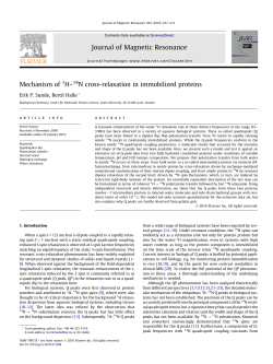 Mechanism of 1H&ndash;14N cross-relaxation in immobilized proteins