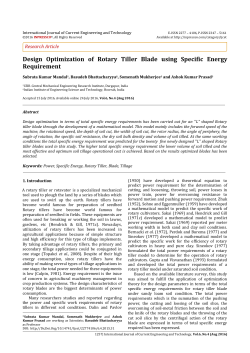 Design Optimization of Rotary Tiller Blade using Specific Energy
