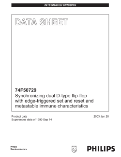 74F50729 Synchronizing dual D-type flip-flop with edge