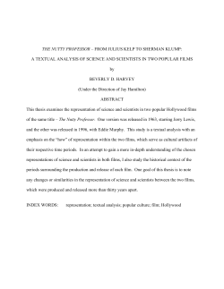 the nutty professor - UGA Electronic Theses and Dissertations