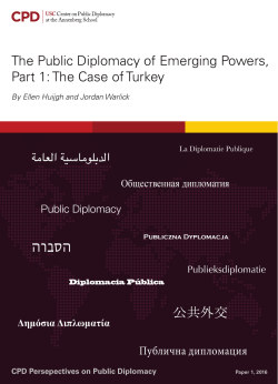 The Public Diplomacy of Emerging Powers, Part 1: The Case of Turkey