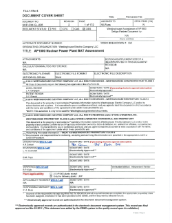 AP1000 Nuclear Power Plant BAT Assessment